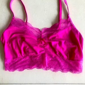 💗💗Freya Fancies Hot Pink Lace Wireless Bralette Size L